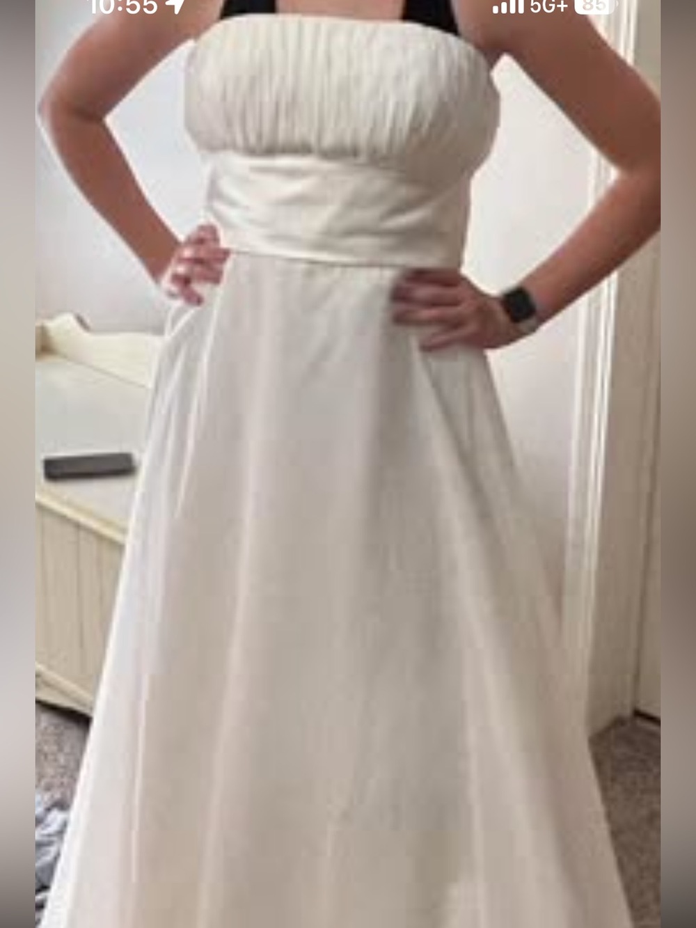 Classic White A-Line Women’s Dress